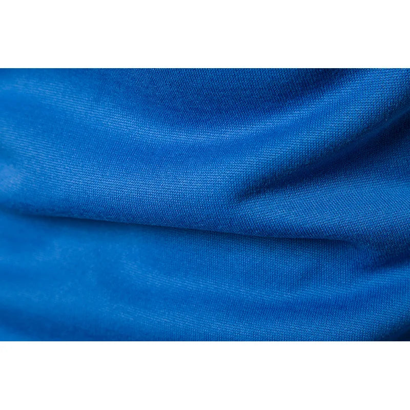 Men's Zip Up Hoodie blue knit fabric closeup UpTrend Deals on Tampa Home & Garden Store