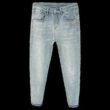 Men's skinny jeans light wash denim, UpTrend Deals, slim fit casual fashion jeans on Tampa Home & Garden Store