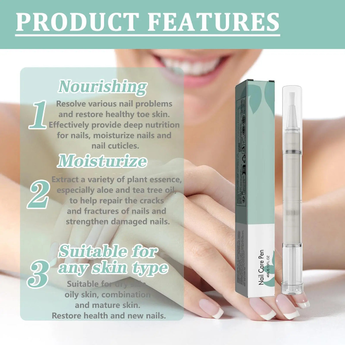 Silcy Skin Nail Care Pen with clear bottle and teal packaging for nails and cuticles on Tampa Home & Garden Store