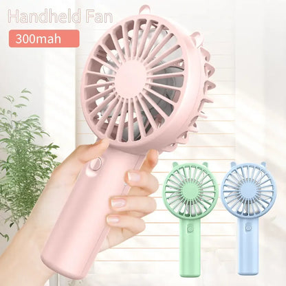Portable Hand Fan | Mini Handheld Fan with 3-Speed Airflow Control | USB Rechargeable for On-the-Go Comfort