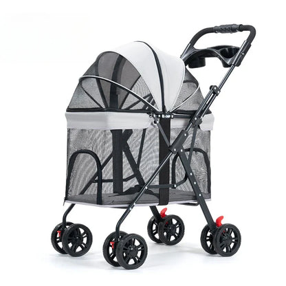 Pet Zen breathable stroller for dogs and cats, lightweight folding design with ventilated mesh on Tampa Home & Garden Store