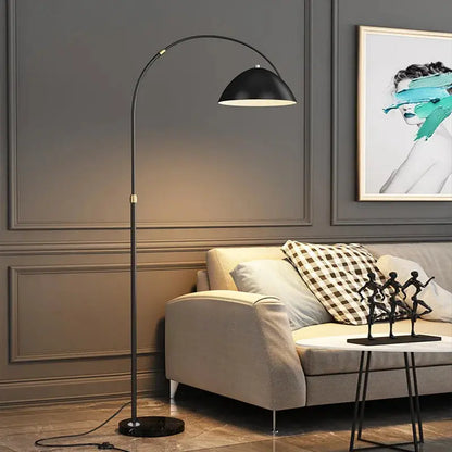 Led Floor Lamp Gold and Black Metal Modern