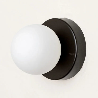 Nordic Glass LED Wall Lamp Orb Sconce for Bedroom Hallway Staircase