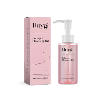 Collagen Cleansing Oil two-pack by Silcy Skin: pink box and pump bottle with jojoba oil on Tampa Home & Garden Store