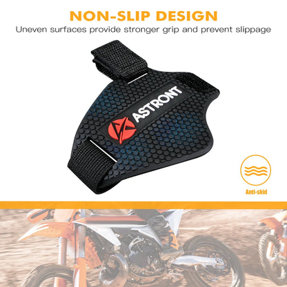 Motorcycle shift pad BikerZoneZ black hex-grip with adjustable strap shifter cover on Tampa Home & Garden Store