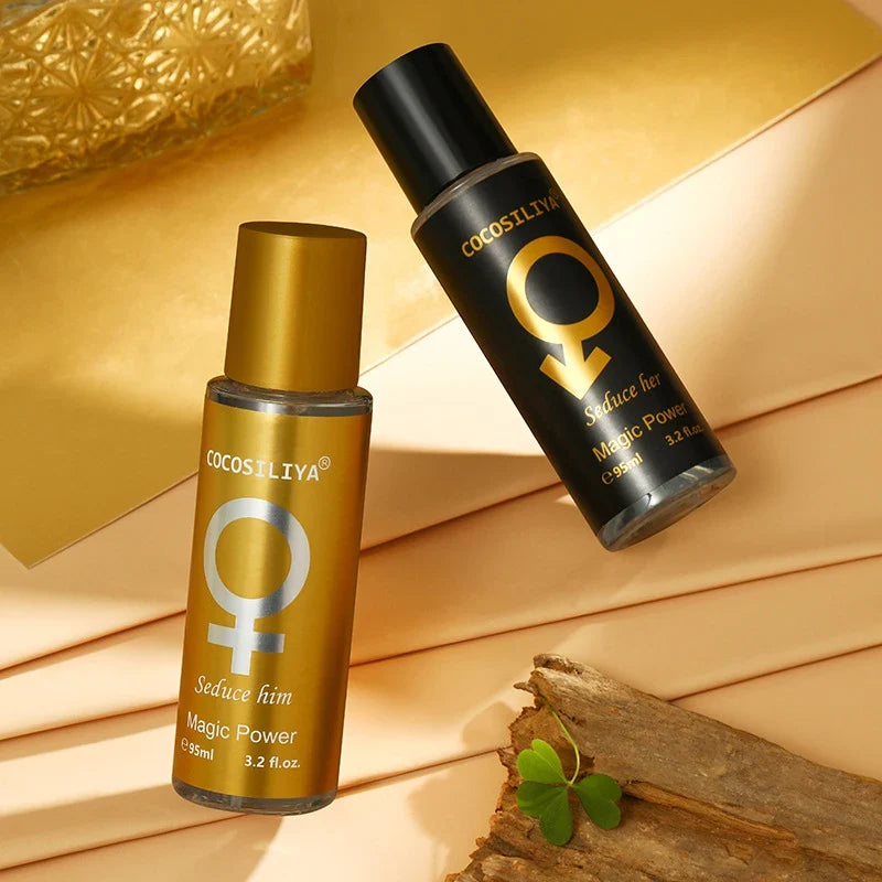 Pheromone Midnight Temptation perfume set with 2 gold & black bottles 95ml Silcy Skin on Tampa Home & Garden Store