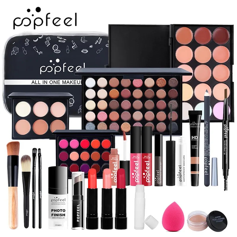 POPFEEL makeup kit with palettes and brushes by Silcy Skin on Tampa Home & Garden Store