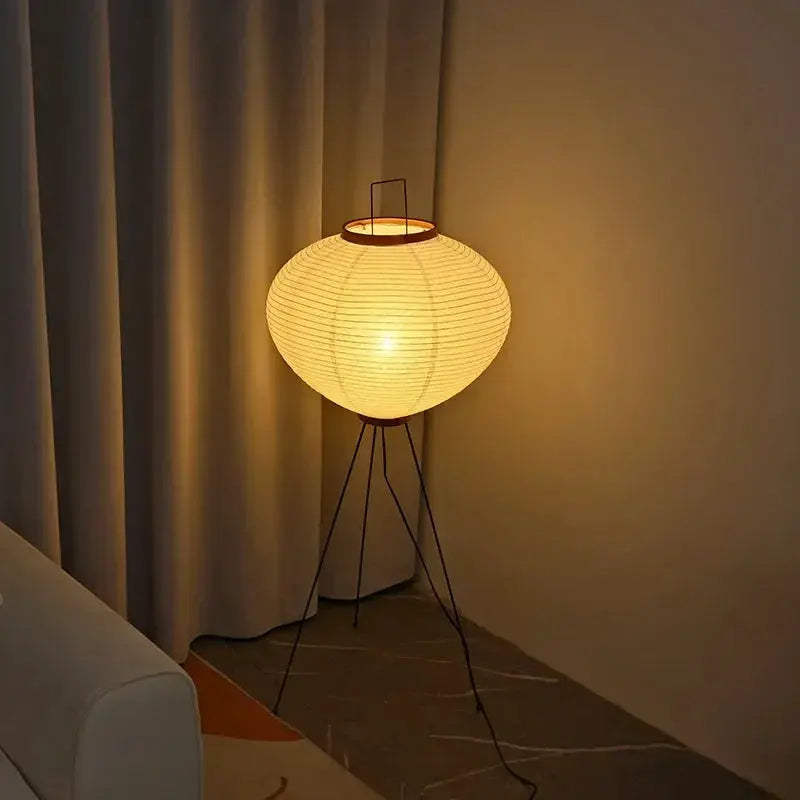DecorBites Japanese Rice Paper Led Floor Lamp