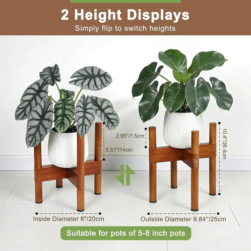 Indoor Wooden Plant Holder for Home and Balcony