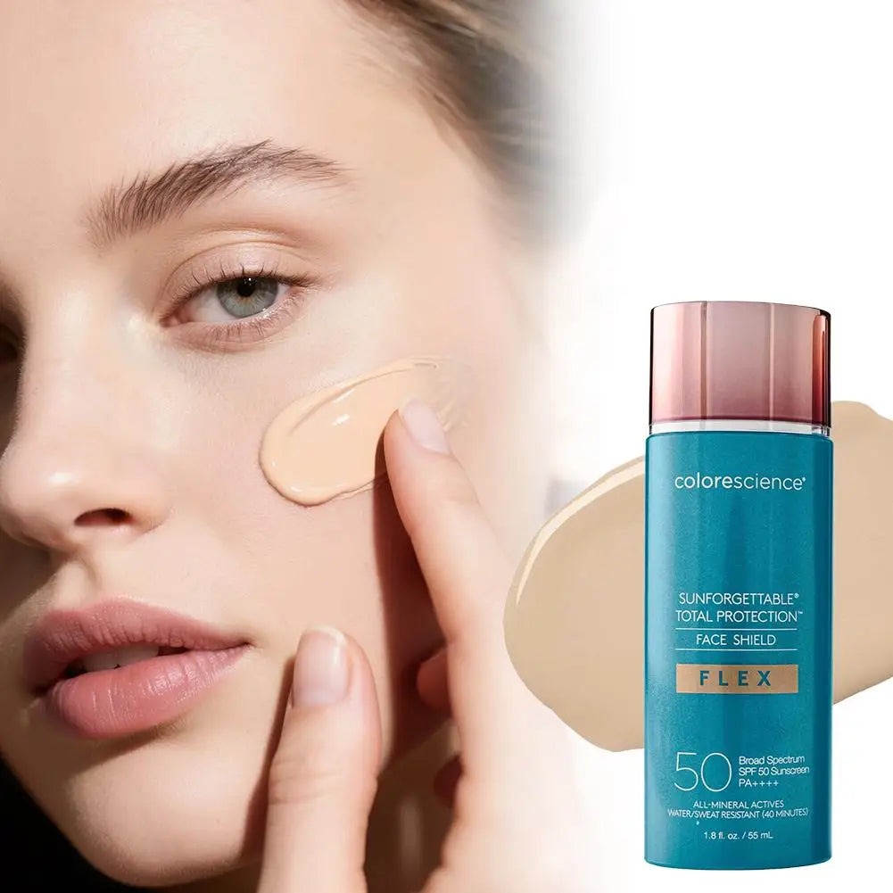 Silcy Skin SPF 50 tinted moisturizer self tanning lotion 55 ml turquoise bottle pink cap on Tampa Home & Garden Store