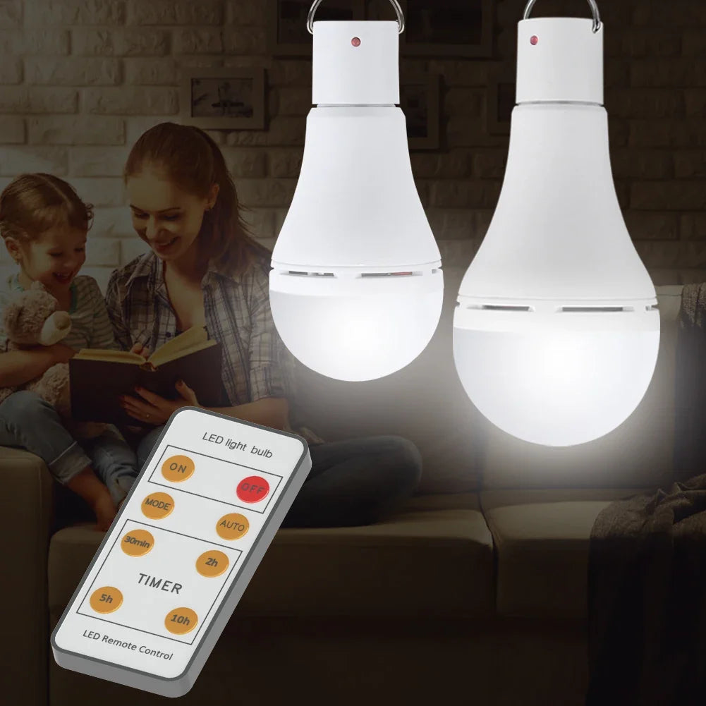 Portable 20 Cob Solar LED Bulb Usb Rechargeable