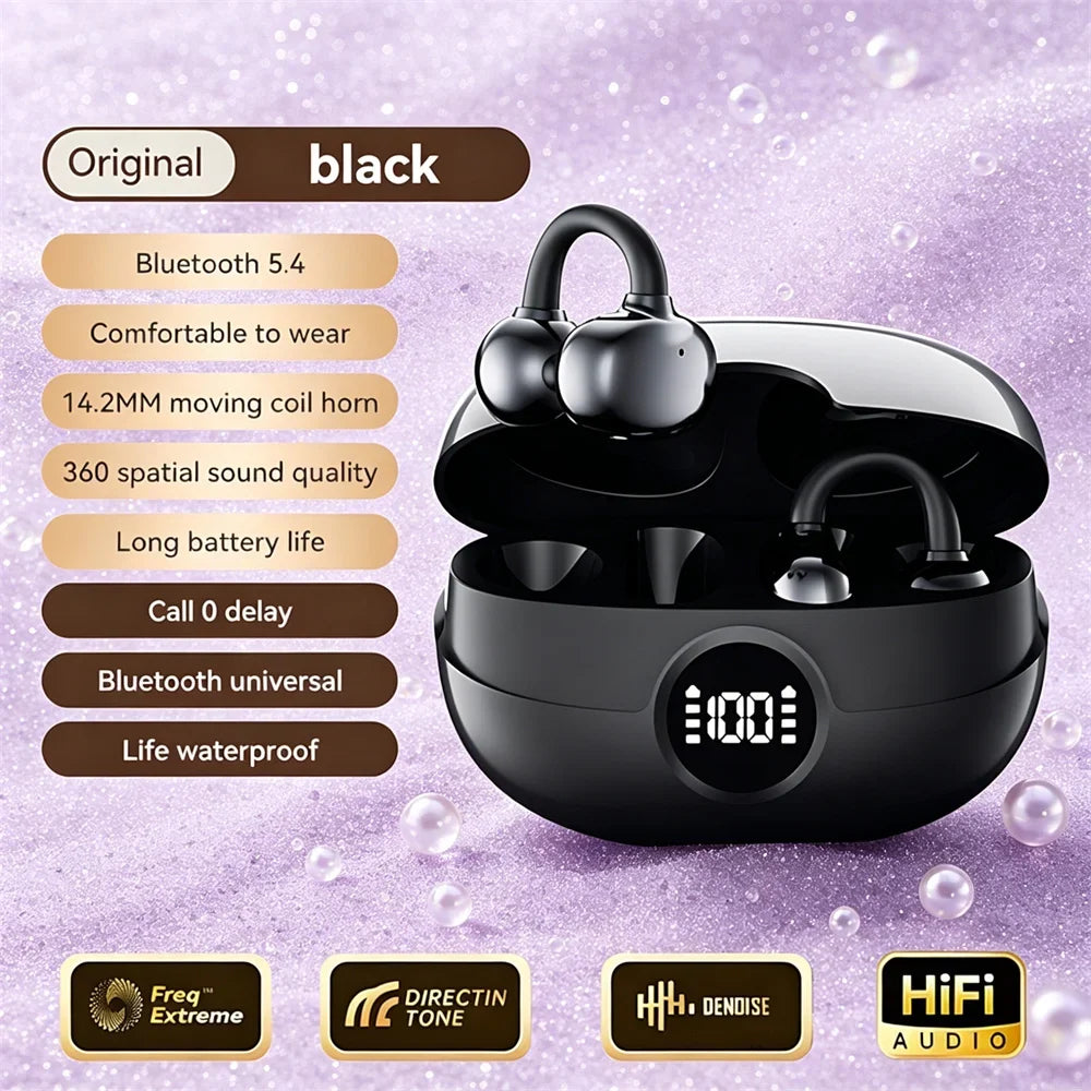 FLIPSTYLEZLLC black wireless earphones in charging case with Bluetooth 5.4 on Tampa Home & Garden Store