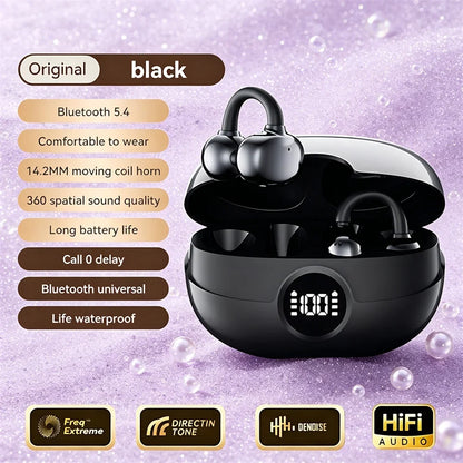 FLIPSTYLEZLLC black wireless earphones in charging case with Bluetooth 5.4 on Tampa Home & Garden Store