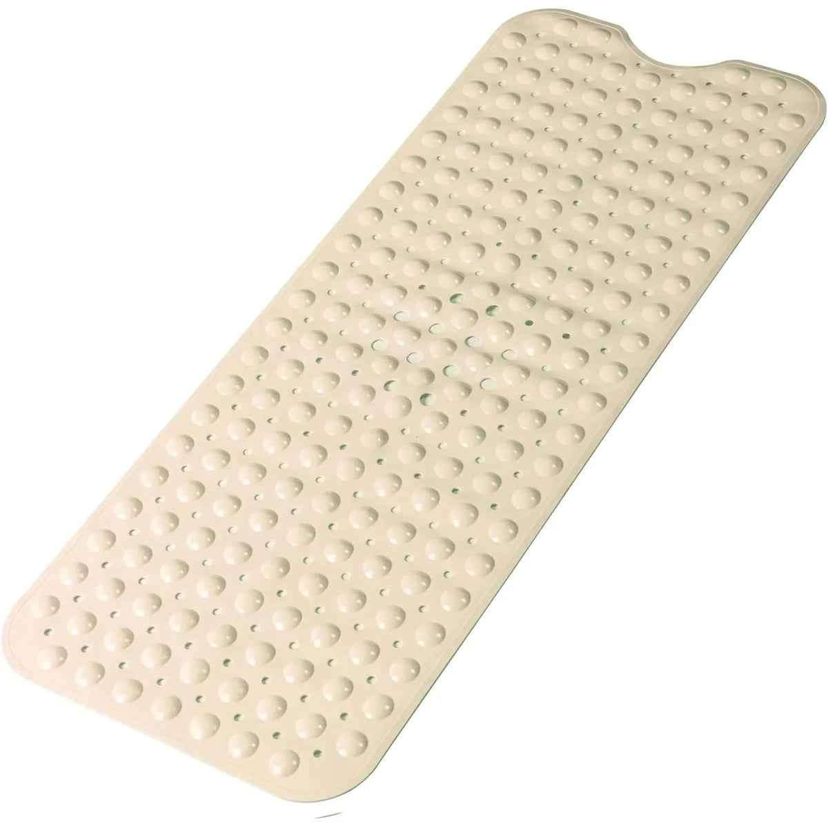 1pc Silcy Skin beige 40x100cm bathtub mat suction cups drain holes for non-slip bath use on Tampa Home & Garden Store