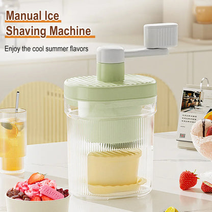 Small Manual Shaved Ice Machine and Compact Tool