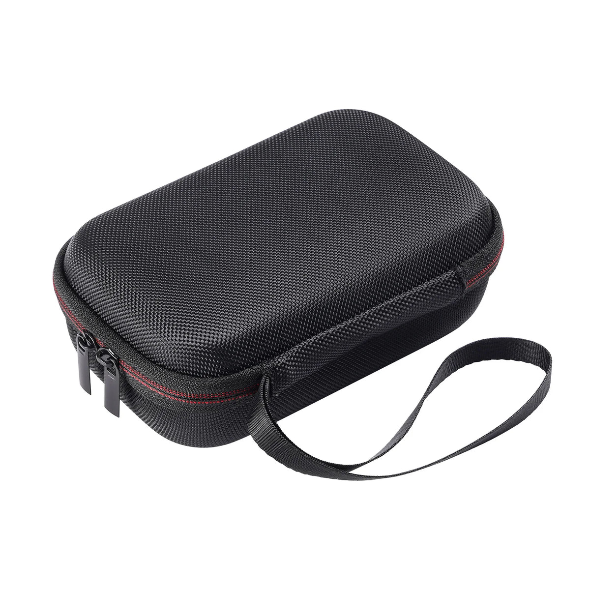 Portable storage hard case for Anbernic RG40XXV handheld, textured fabric with red zipper on Tampa Home & Garden Store