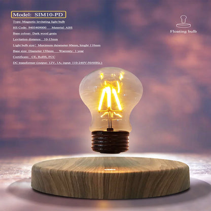 Magnetic Levitation Floating LED Bulb Lamp Desk Night Light Home Decor Gift