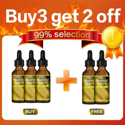 Silcy Skin Hip Up essential oil buttock enlargement cream amber dropper bottles set of five on Tampa Home & Garden Store