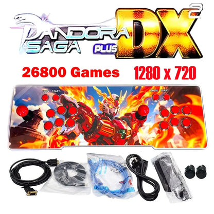Pandora Saga Dx2 arcade console with dual joysticks and 16 red buttons, 1280x720 output on Tampa Home & Garden Store