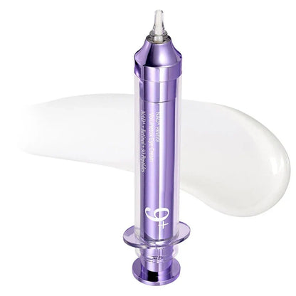 NAD+ BIO Lifting-Sil Firming Serum dropper bottle in purple with white cream smear on Tampa Home & Garden Store