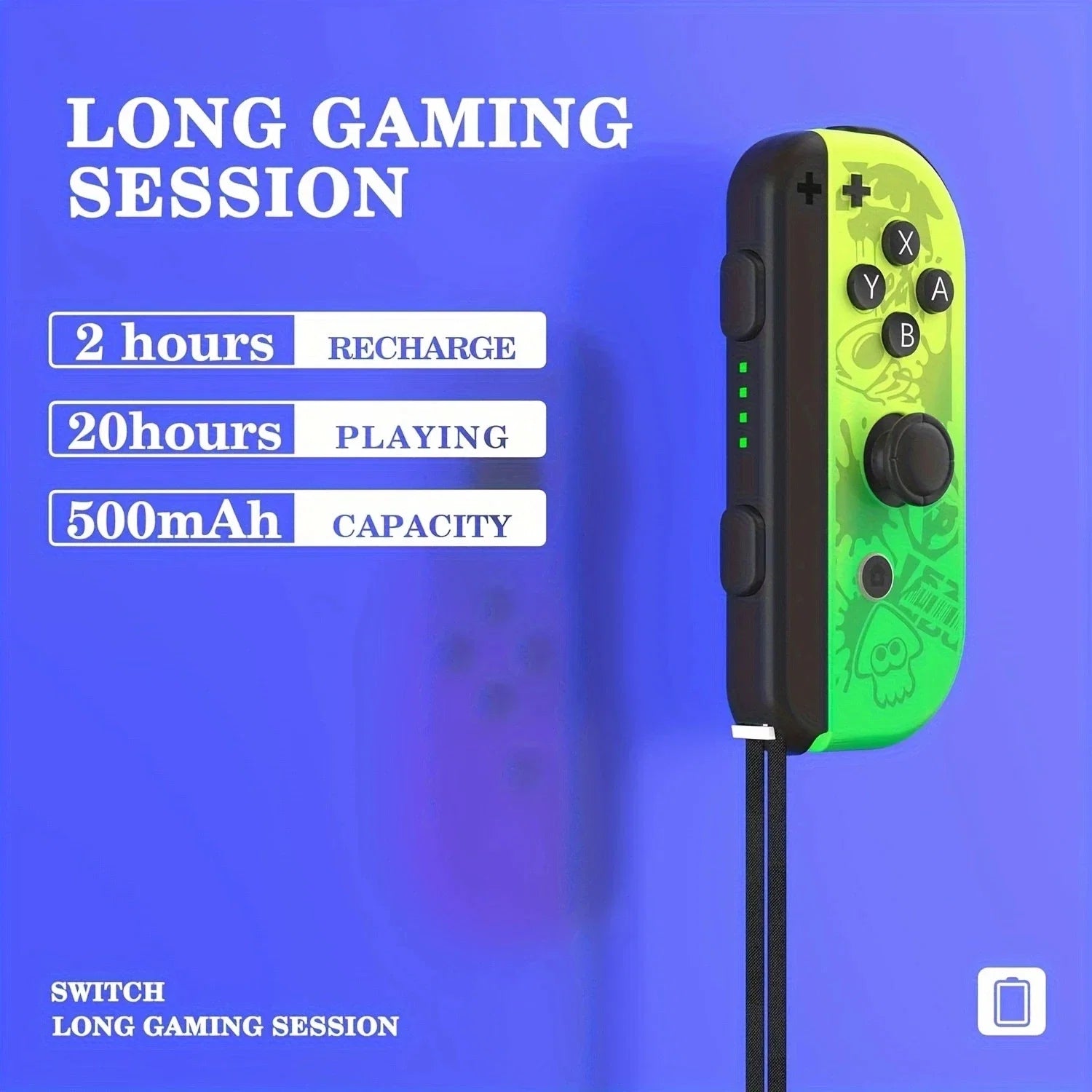 Joy-Con wireless Switch controller neon green with black buttons and dual vibration on Tampa Home & Garden Store