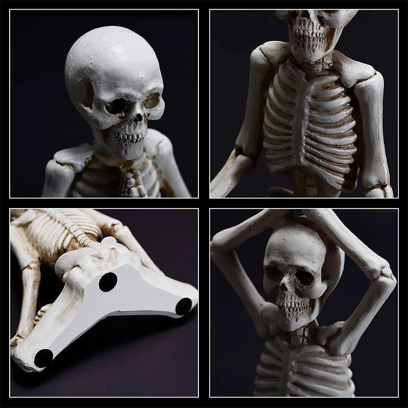 Perfecsy resin meditation and yoga skeleton statue set for gothic decor Halloween tabletop on Tampa Home & Garden Store