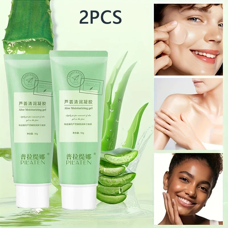 Aloe Vera moisturizing gel duo by Silcy Skin, 2x50g tubes with natural plant extracts on Tampa Home & Garden Store