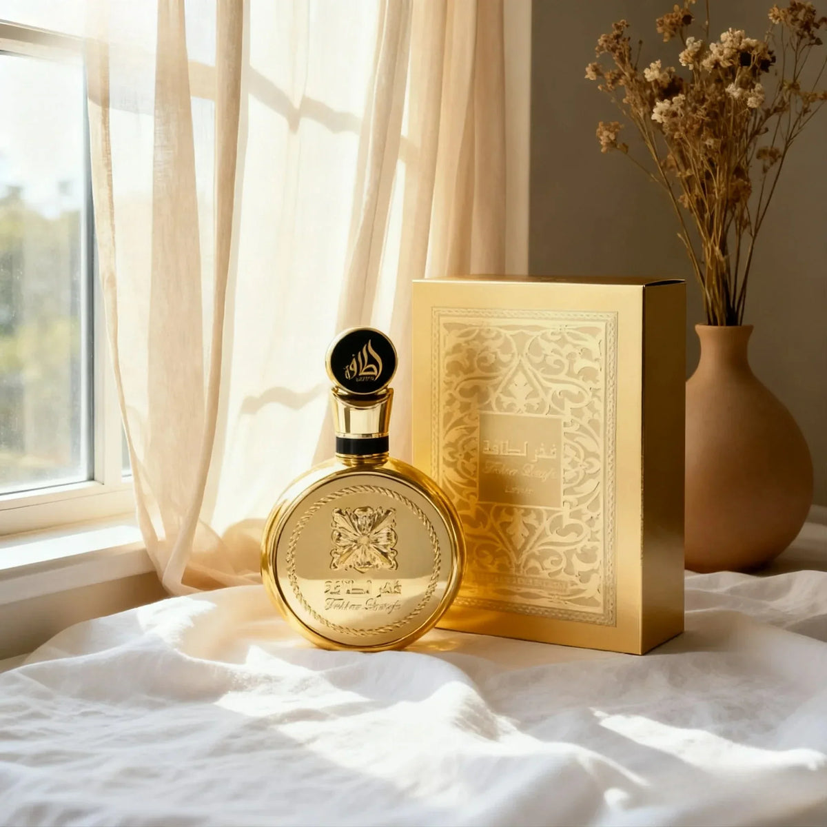 100ml luxury perfume bottle Silcy Skin with ornate gold box set (2 items) on Tampa Home & Garden Store