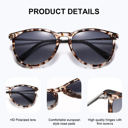 BARCUR leopard print cat-eye sunglasses with two-tone tortoiseshell frame polarized lenses on Tampa Home & Garden Store
