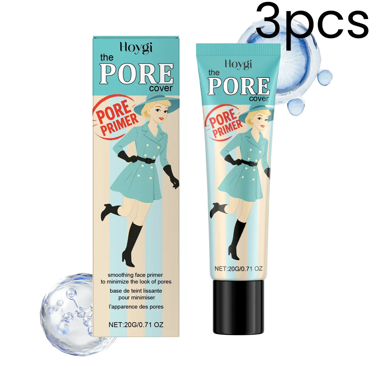 Hoygi Pore Primer 3-pc teal set box and tube by Silcy Skin on Tampa Home & Garden Store