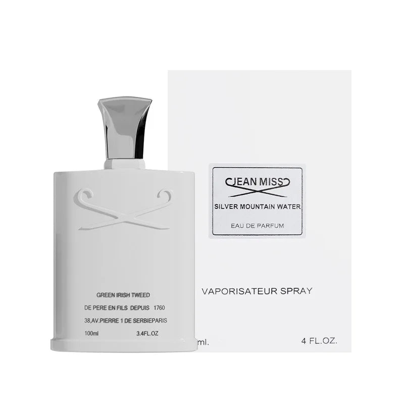 Perfume bottle with silver cap beside a white box labeled Jean Miss Eau de Parfum on Tampa Home & Garden Store