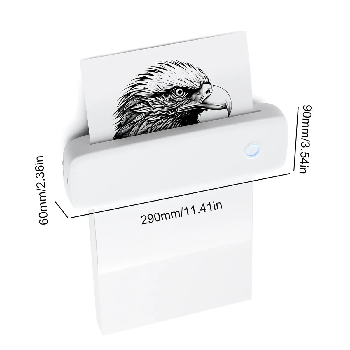 Portable Bluetooth thermal label printer by UpTrend Deals, white compact inkless USB on Tampa Home & Garden Store