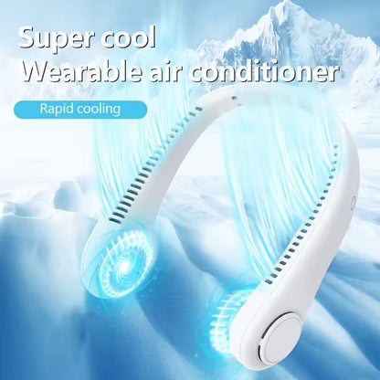 Portable Neck Fan | Bladeless Design with Rechargeable Battery | Lightweight Cooling Solution for Instant Comfort