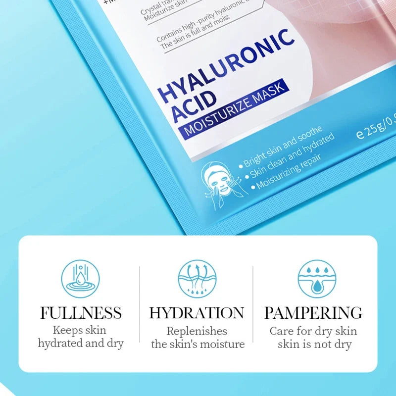 Hyaluronic acid moisturizing facial mask in blue BIOAQUA package on Tampa Home & Garden Store
