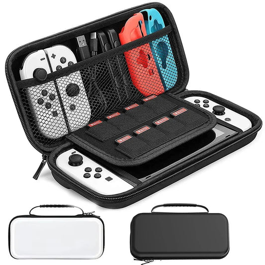 Black FLIPSTYLEZLLC Nintendo Switch storage bag with Joycons, mesh pockets and slots on Tampa Home & Garden Store