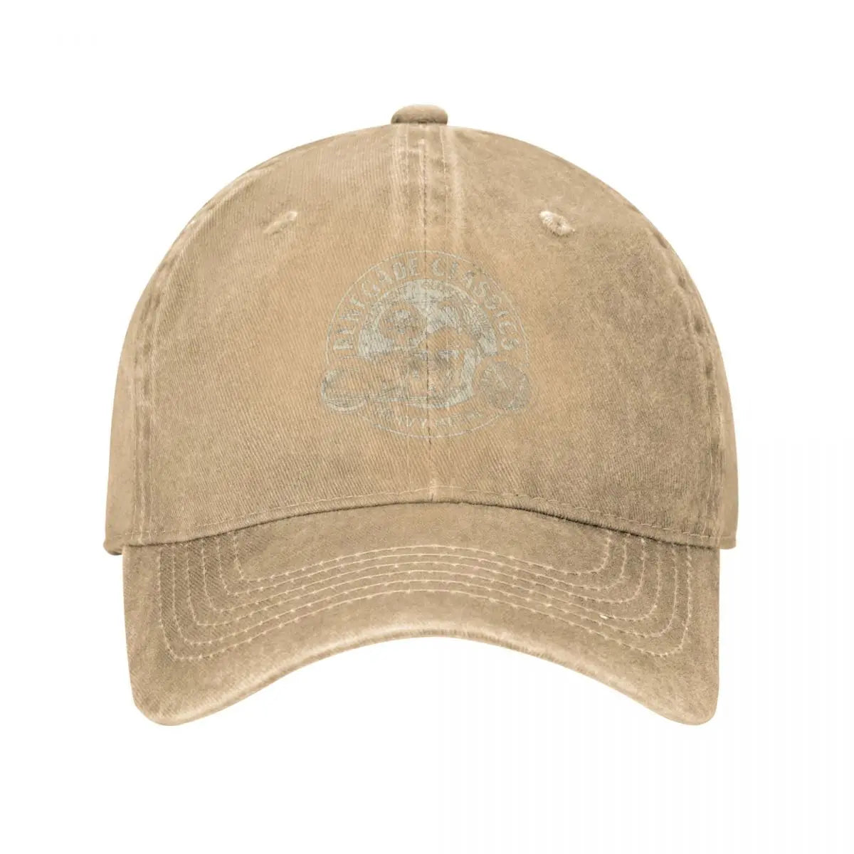 Vintage motorcycle baseball cap in tan distressed cotton by BikerZoneZ on Tampa Home & Garden Store