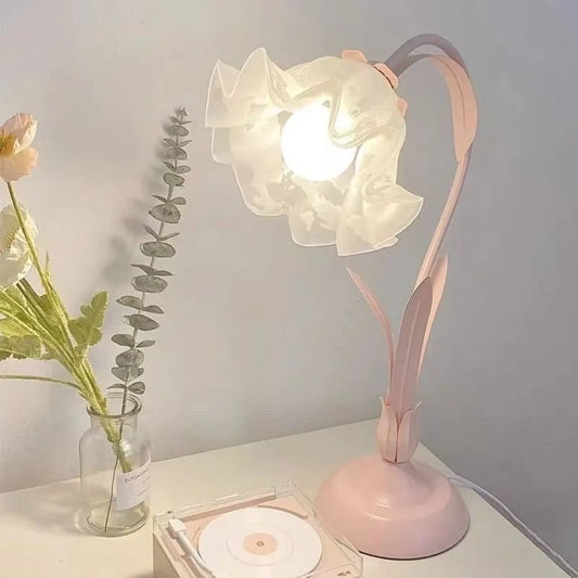 Vintage Floral LED Table Lamp Three Speed Touch Bedside Night Light Decor - Tampa Home & Garden Store