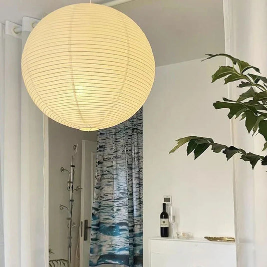 Japanese Noguchi Paper Lantern Pendant Light Sphere Ceiling Lamp for Home Décor - Tampa Home & Garden Store