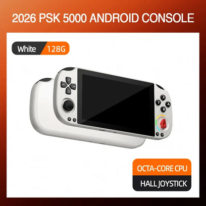 PSK5000 handheld game console white with Xbox/Switch layout, Helio G85, 128GB on Tampa Home & Garden Store