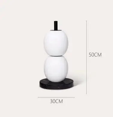 Gourd String Floor Lamp with White Glass Shade