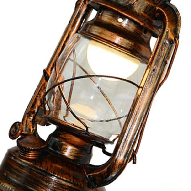 Retro Kerosene Wall Lamp Antique Bronze Iron Horse Lantern Corridor Lighting Fixture