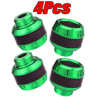 4pcs green motorcycle crash protectors front fork slider cups by BikerZoneZ carbon fiber on Tampa Home & Garden Store