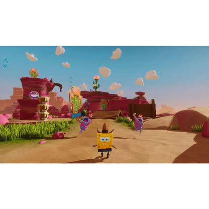 SpongeBob SquarePants: The Cosmic Shake gameplay in desert with pink rocks on Tampa Store on Tampa Home & Garden Store