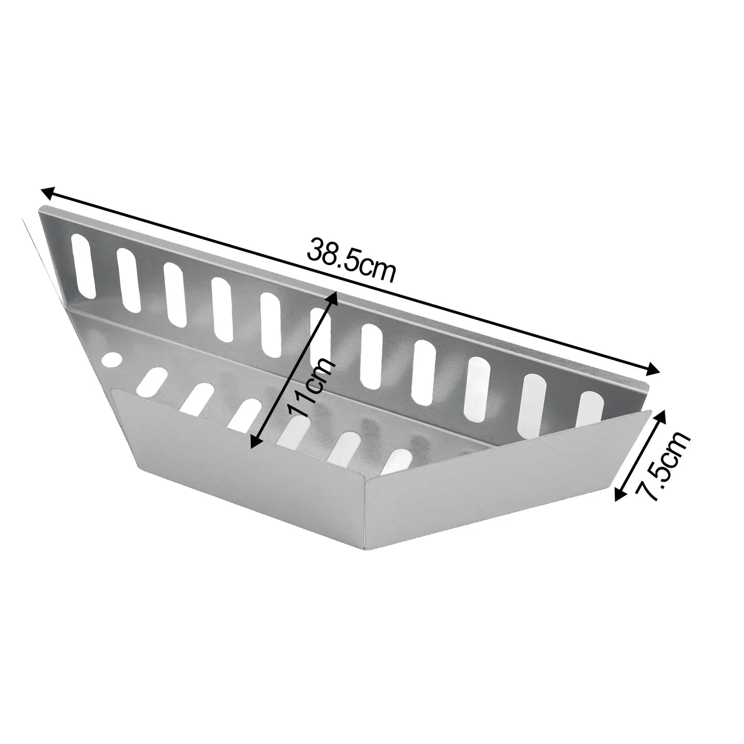 FLIPSTYLEZLLC carbon grilling basket for outdoor cooking, perforated silver steel, 38.5 cm on Tampa Home & Garden Store