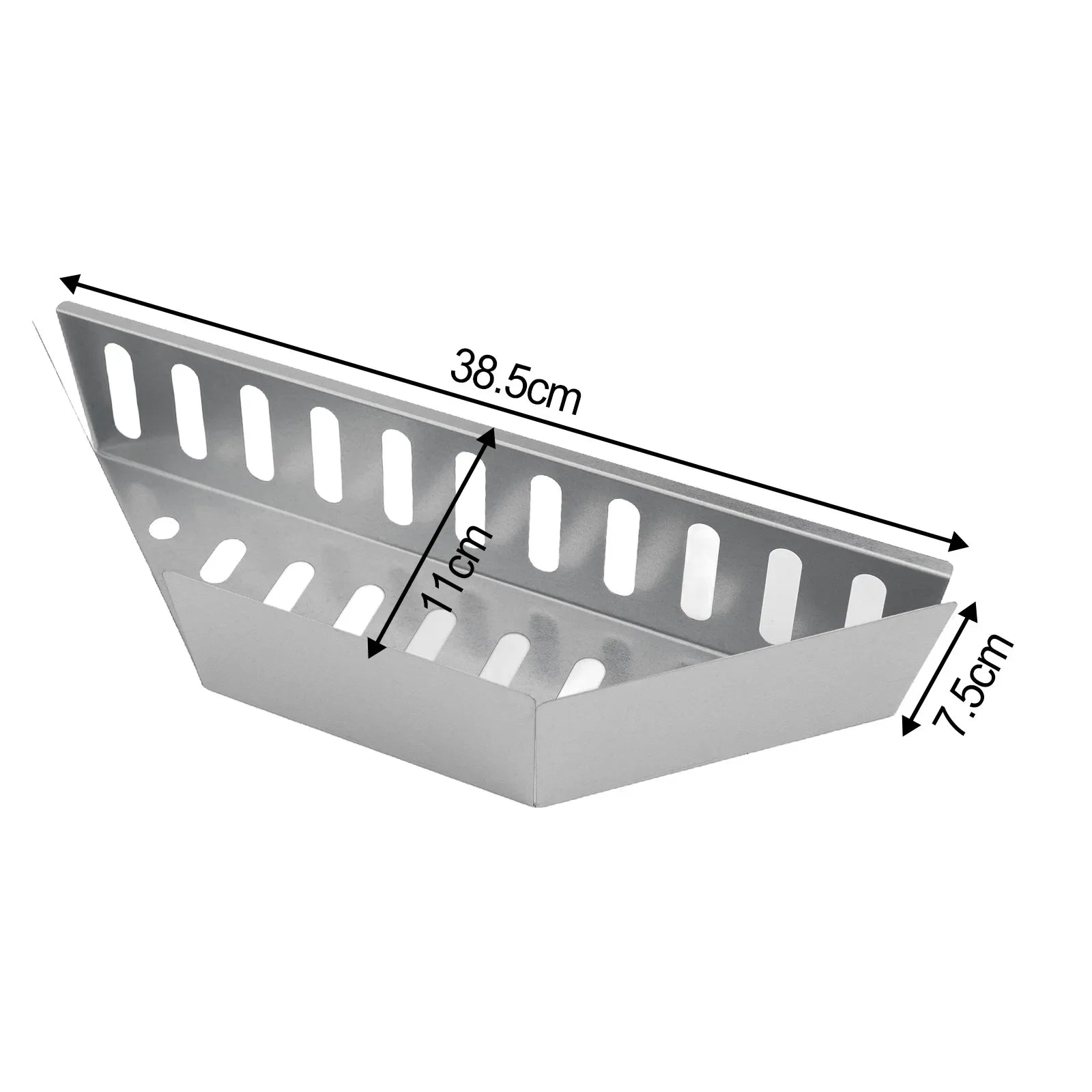 FLIPSTYLEZLLC carbon grilling basket for outdoor cooking, perforated silver steel, 38.5 cm on Tampa Home & Garden Store
