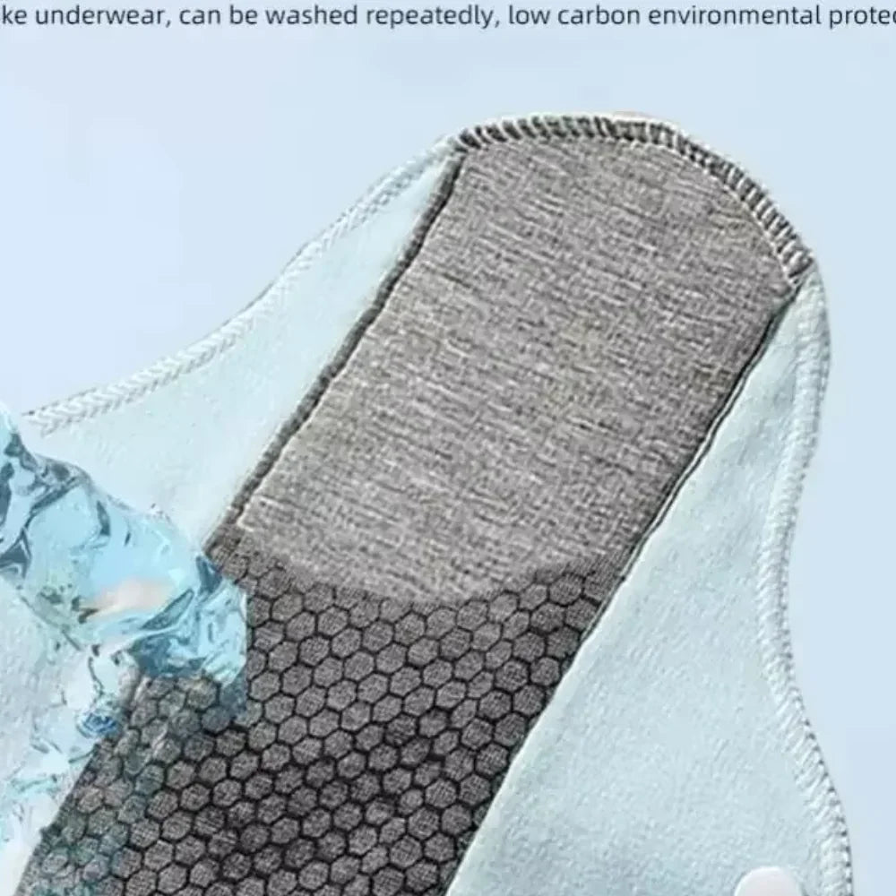 Reusable adult diaper with non-slip gray inner panel and light blue washable panty liner Silcy Skin on Tampa Home & Garden Store