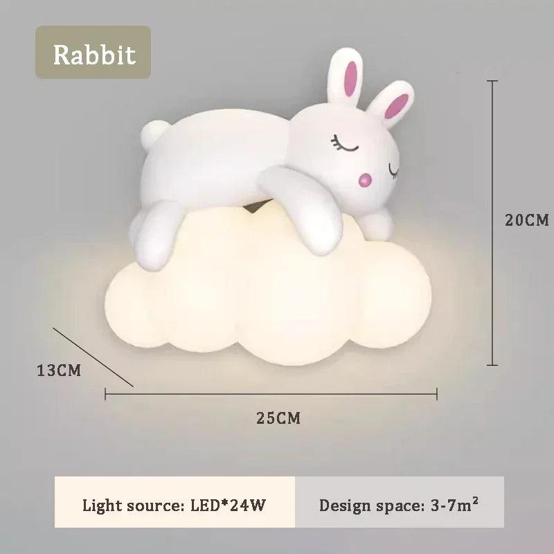 DecorBites Kids LED rabbit cloud night light, white bunny on cloud, 25x20x13 cm on Tampa Home & Garden Store