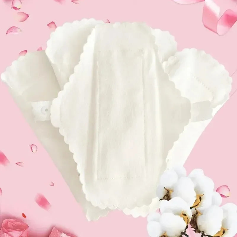 3Pcs white reusable panty liners by Silcy Skin, thin cotton pads, leakproof and washable on Tampa Home & Garden Store