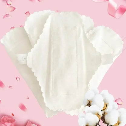 3Pcs white reusable panty liners by Silcy Skin, thin cotton pads, leakproof and washable on Tampa Home & Garden Store