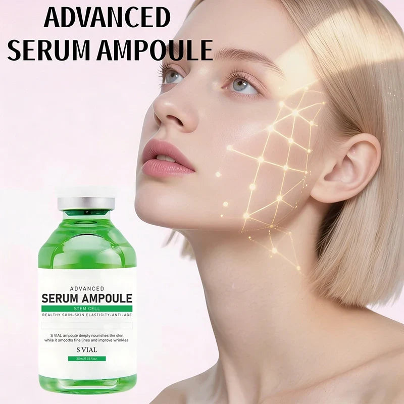 Advanced Serum Ampoule by Silcy Skin green bottle with stem cell formula for nourished skin on Tampa Home & Garden Store